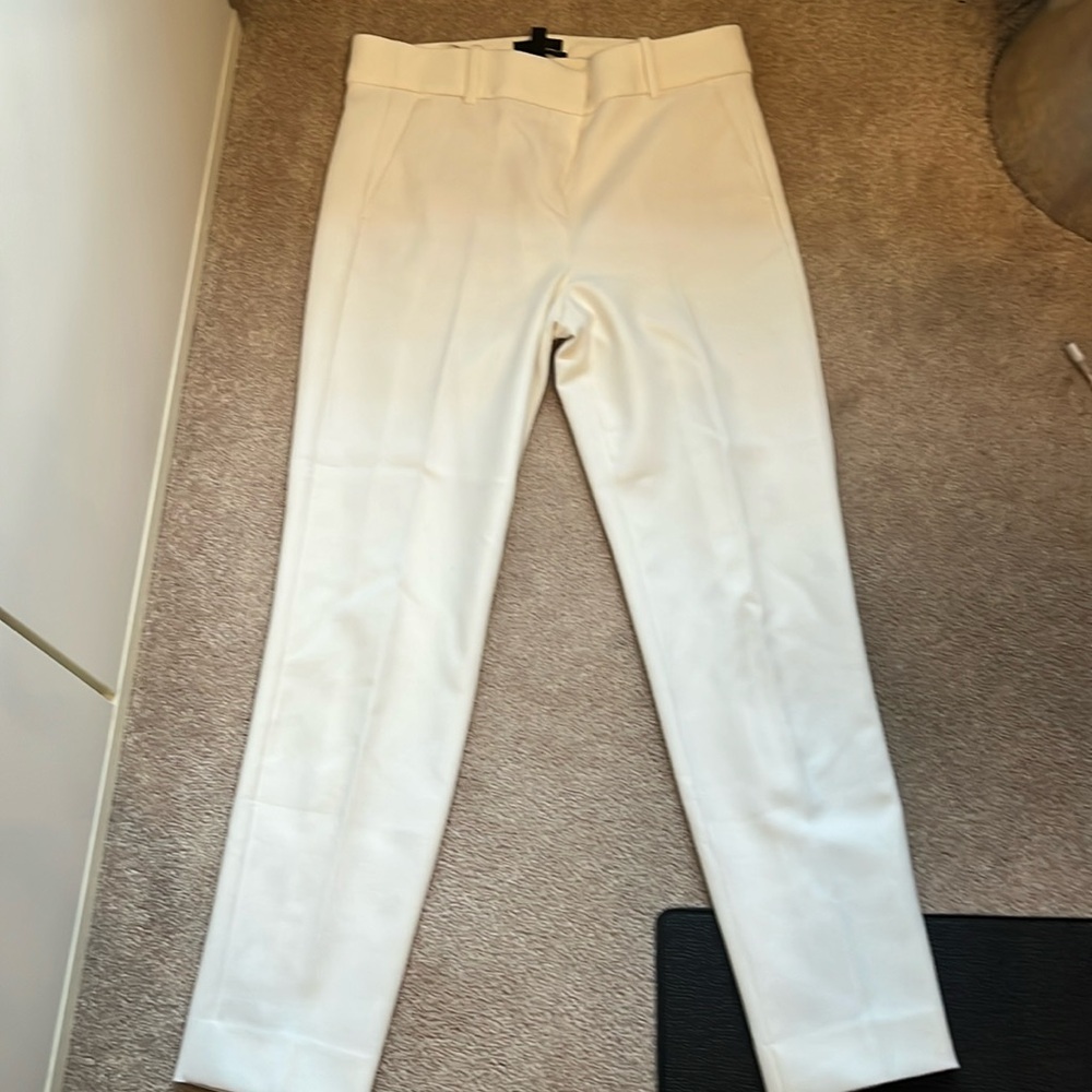 J Crew Ladies Cameron White Trouser 10T